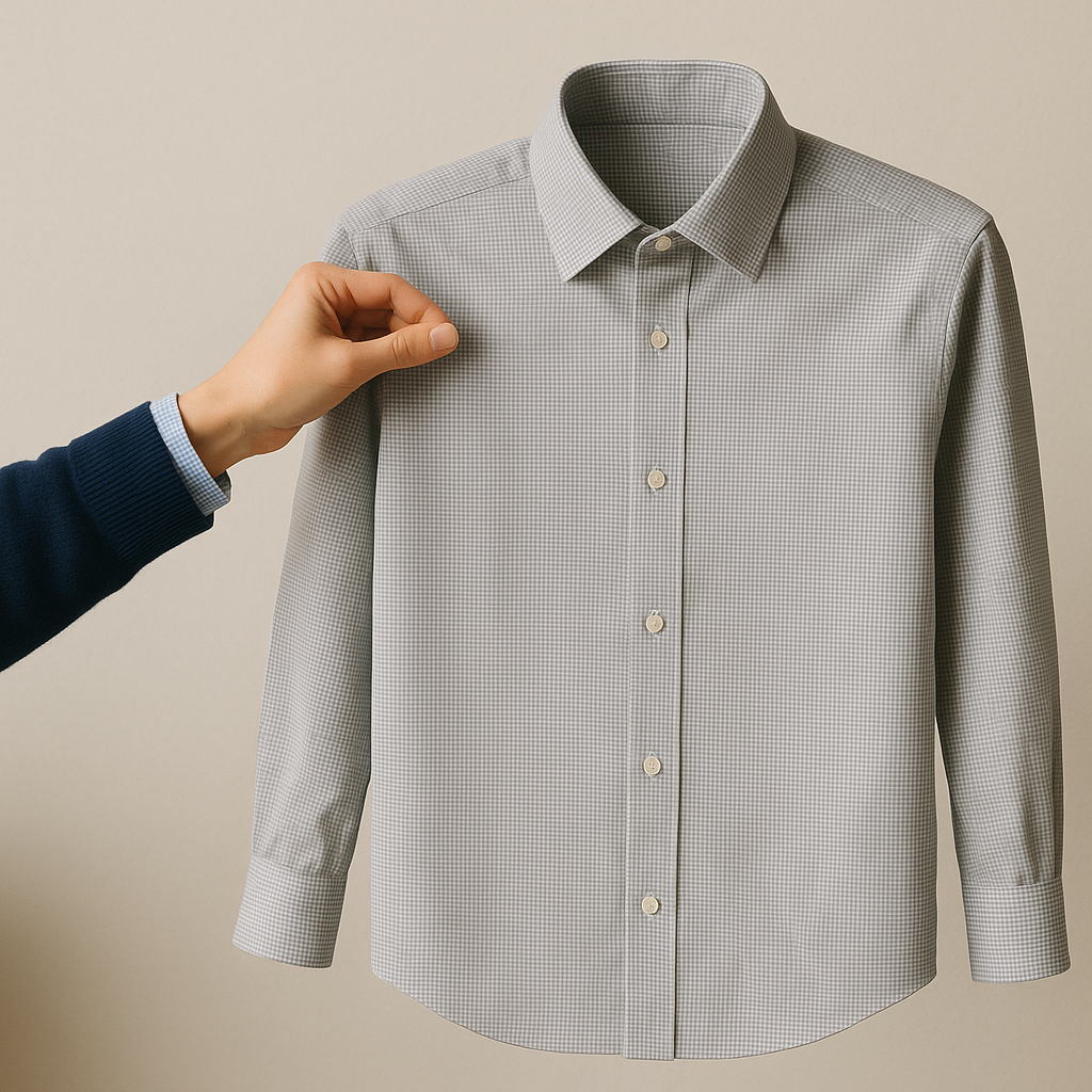Micro-check: the pattern that reads like "grown-up" from across a room