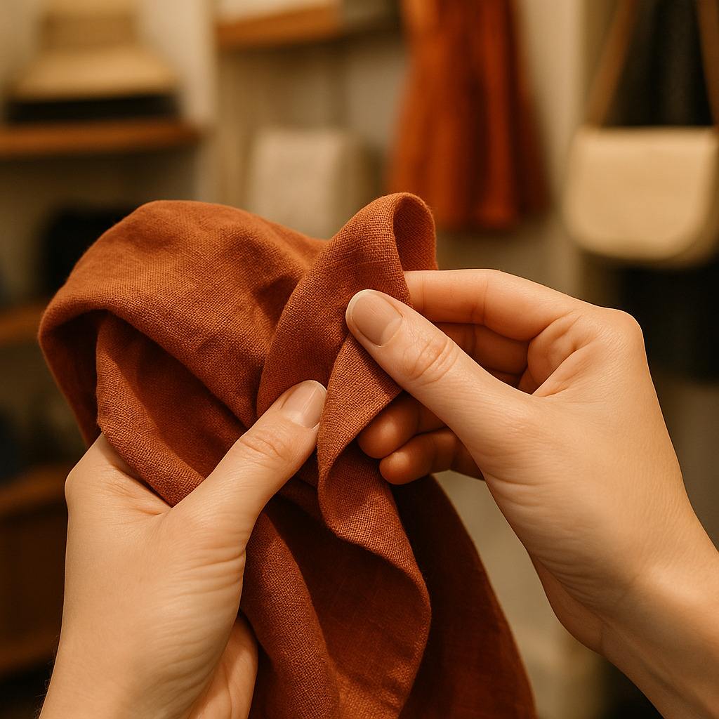 The palm test: can you feel the fiber, not the finish?
