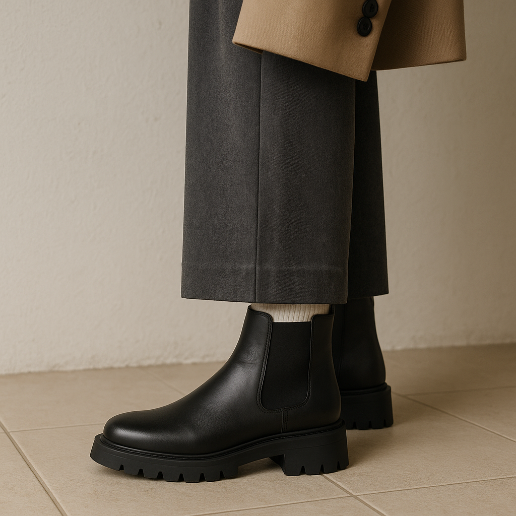 One pair of lug-sole Chelsea boots for maximum outfit range