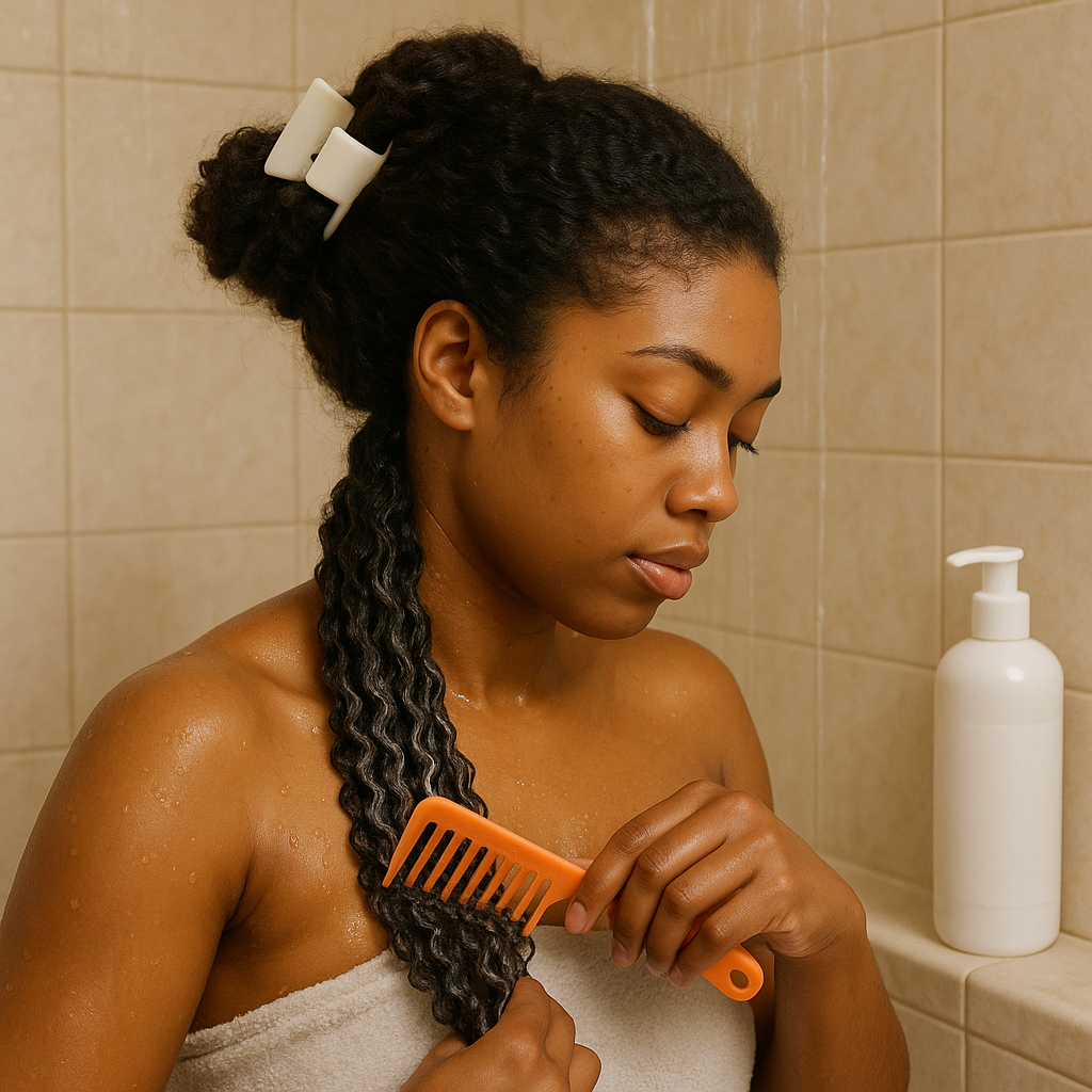 Detangle in the shower, not in your lap