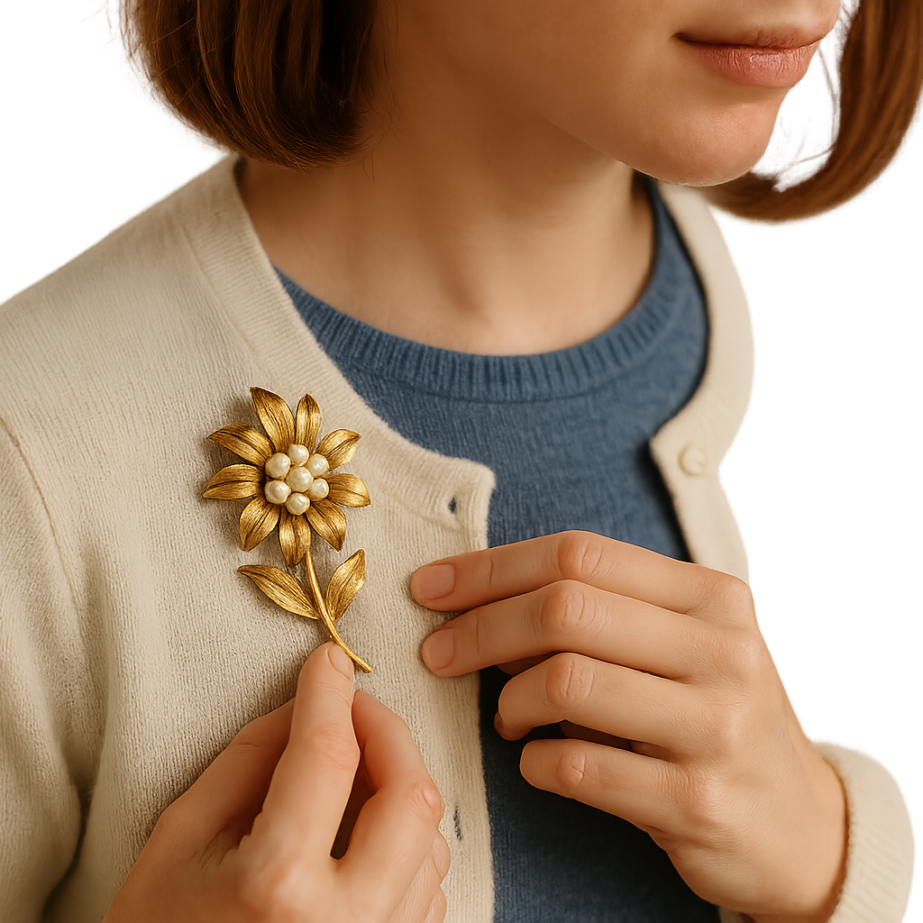 The 1950s brooch that replaces a blazer (without the bulk)