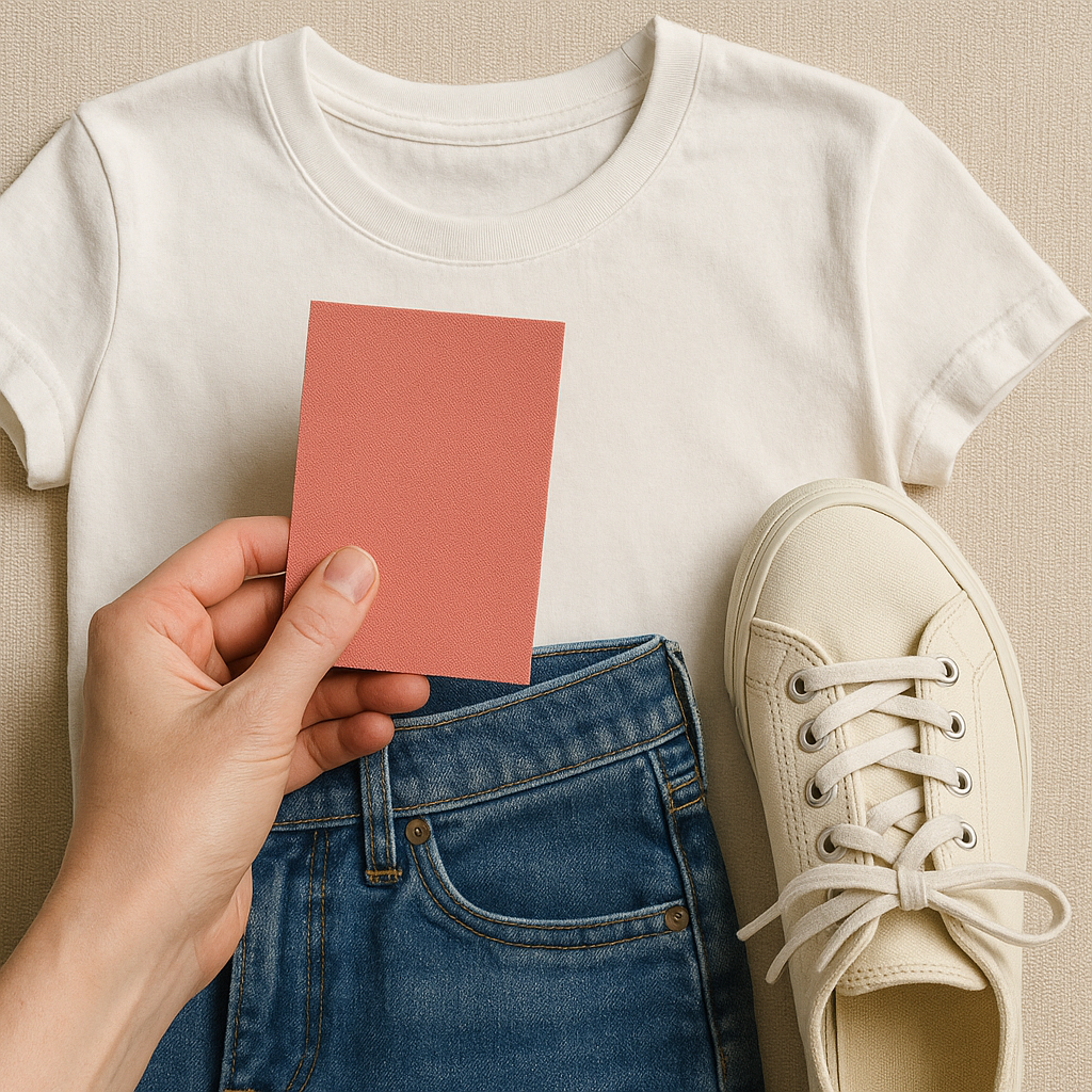 The three-item signature shade test: tee, denim, shoe