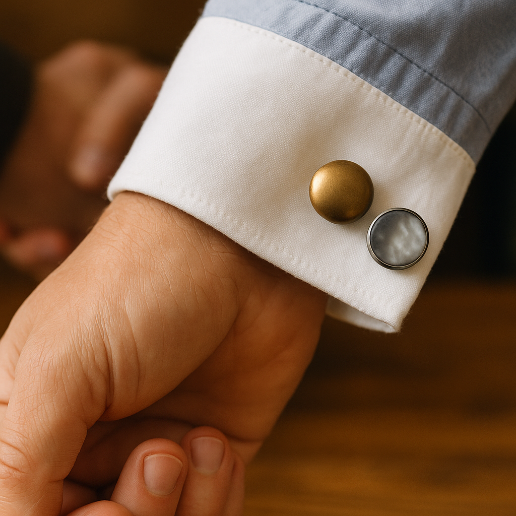 Cufflinks from mismatched buttons (the shirt upgrade)