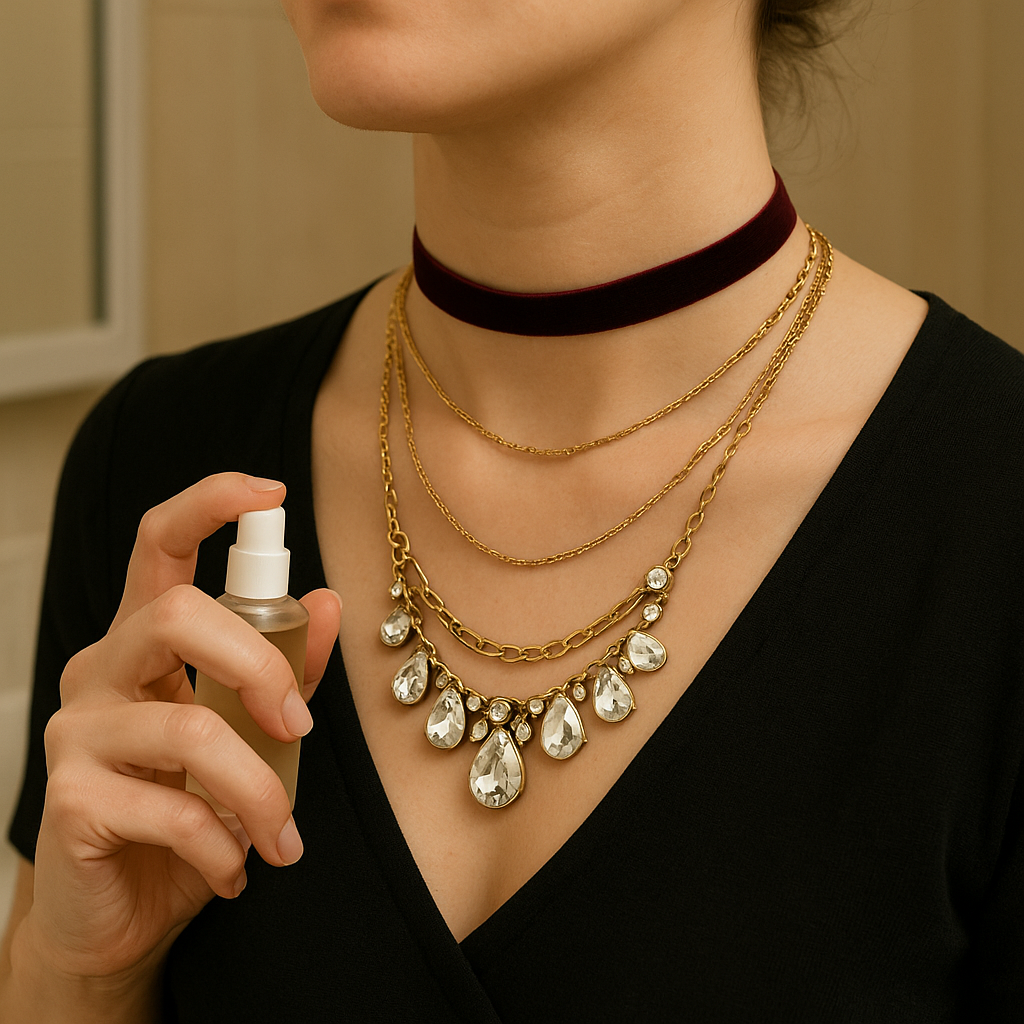 Use a velvet ribbon as an invisible spacer