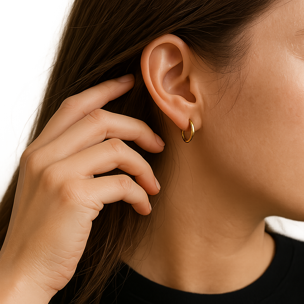 The small-hoop earrings that don't snag your hair