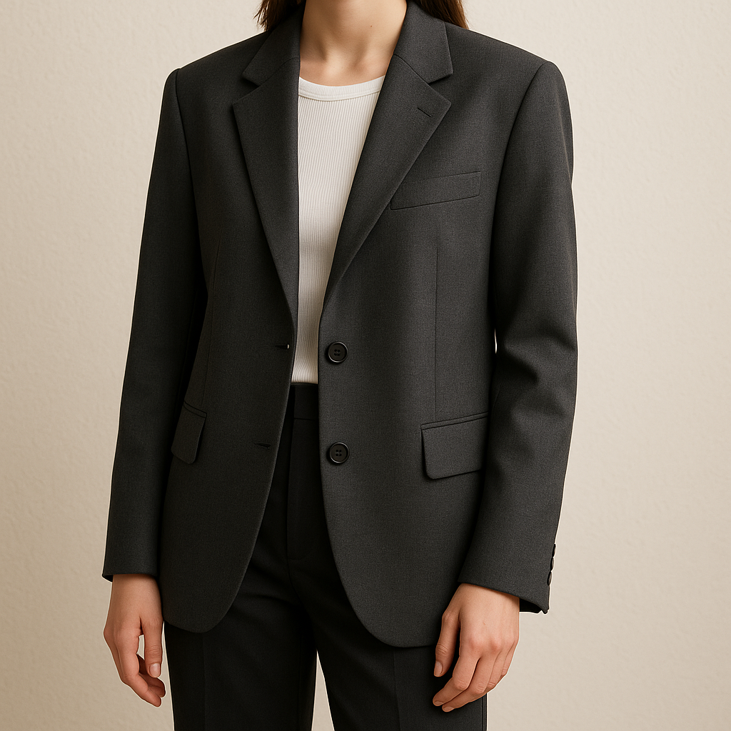 Boxy blazer, clean lines: how I keep it from swallowing me