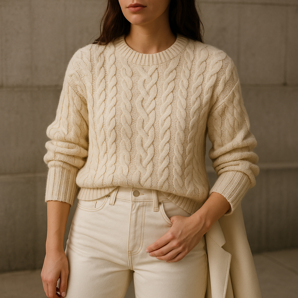 Cable knit as your built-in spotlight