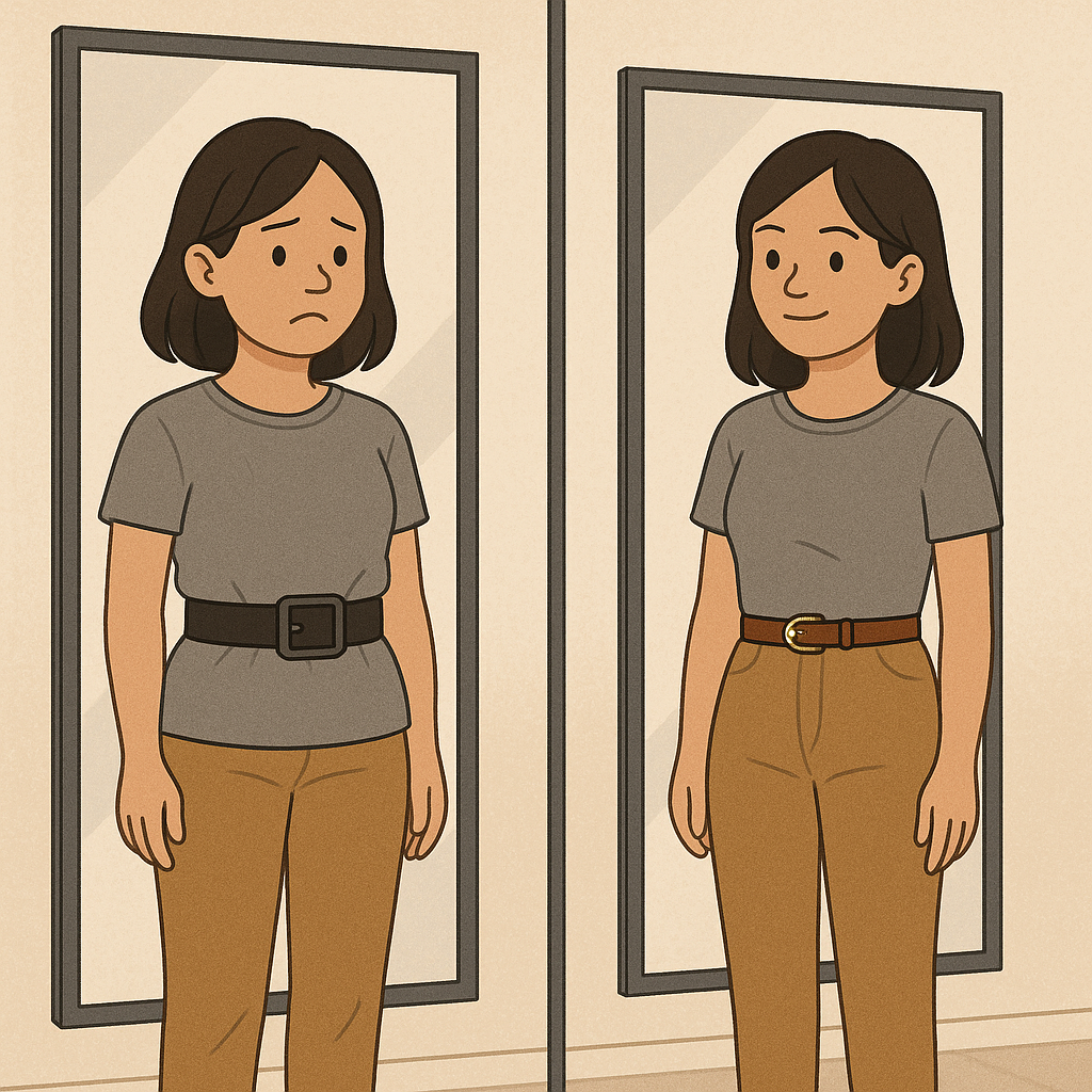 Petite frames: belts look chunky fast, so go narrower (and quieter)
